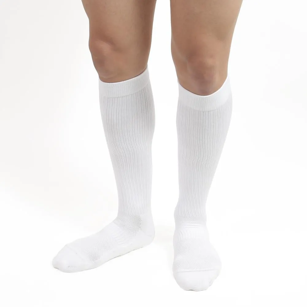 Salvere Recovery Wear, Knee High Unisex Cushion Sole Socks, Closed Toe, 15-20 mmHg