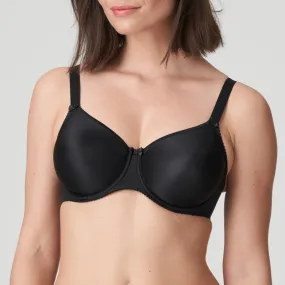 Satin Classic T-Shirt Bra (Black) B-H