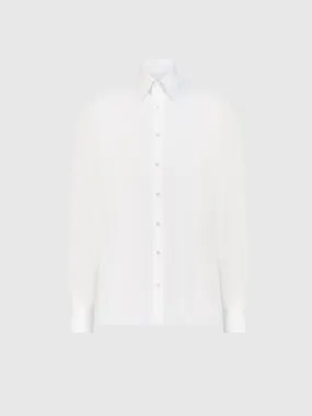 Shirt with Stripe Pattern White