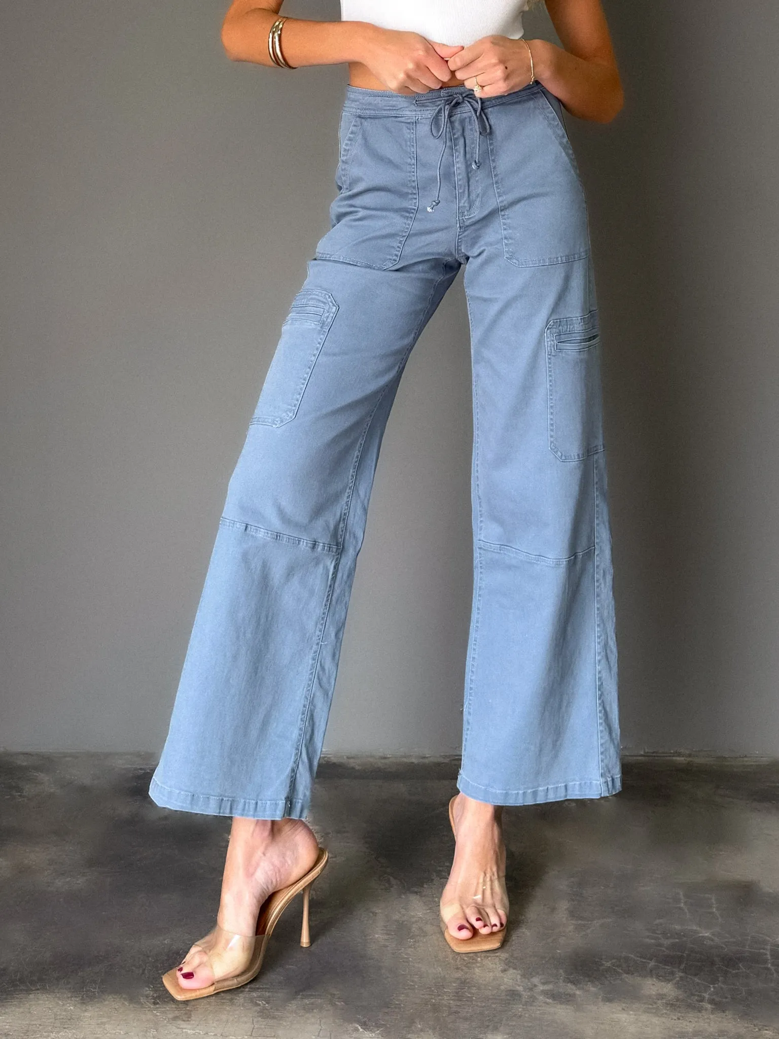 Sorrento Cargo Pant in Steel Denim