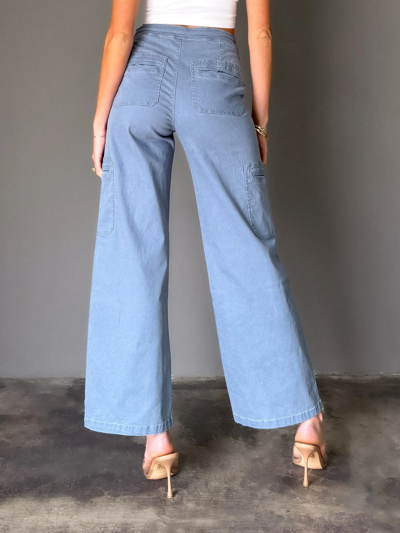 Sorrento Cargo Pant in Steel Denim