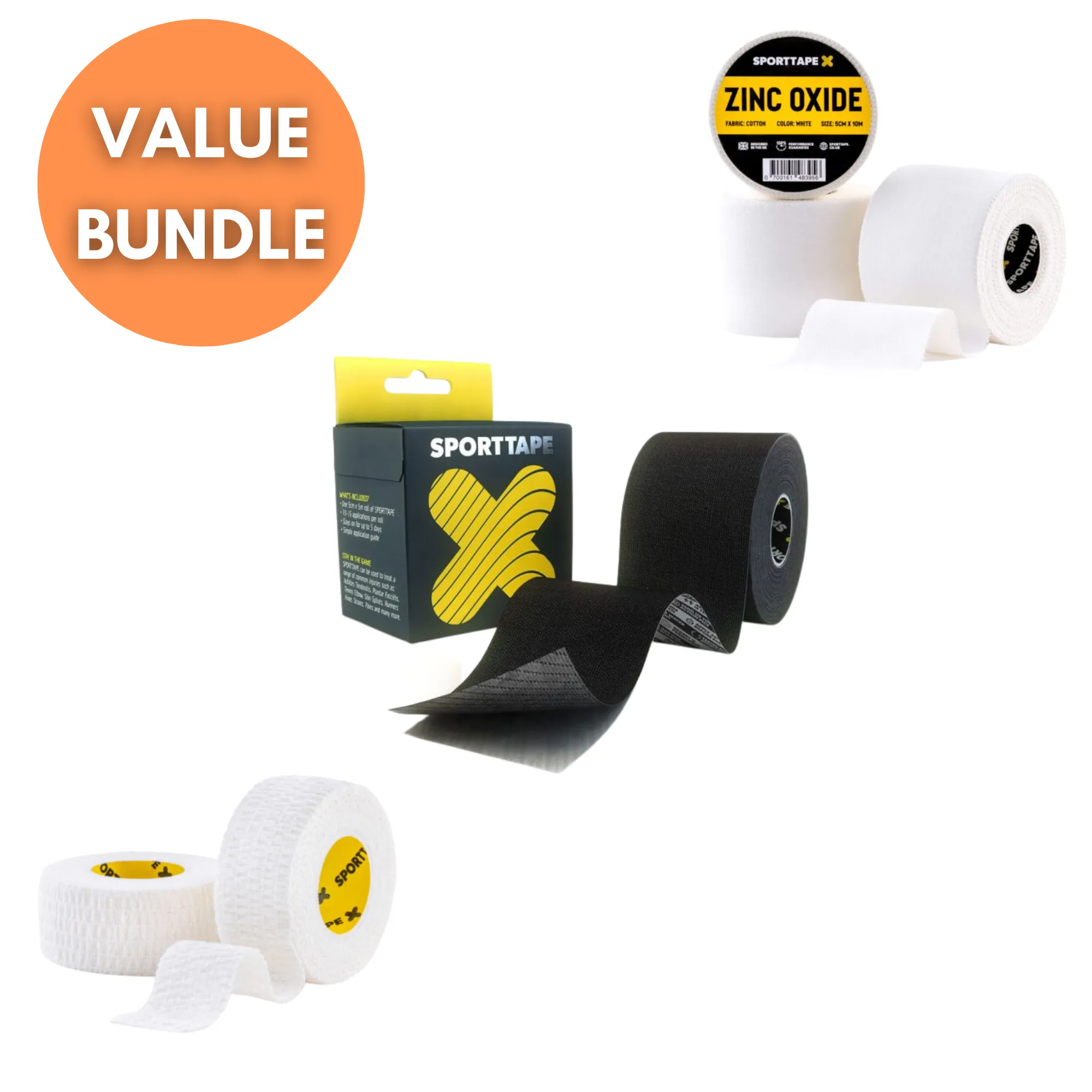 SPORT & STRAPPING TAPE ULTIMATE VALUE BUNDLE