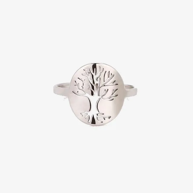 Stainless Steel Rings Tree Of Life Ring Ladies