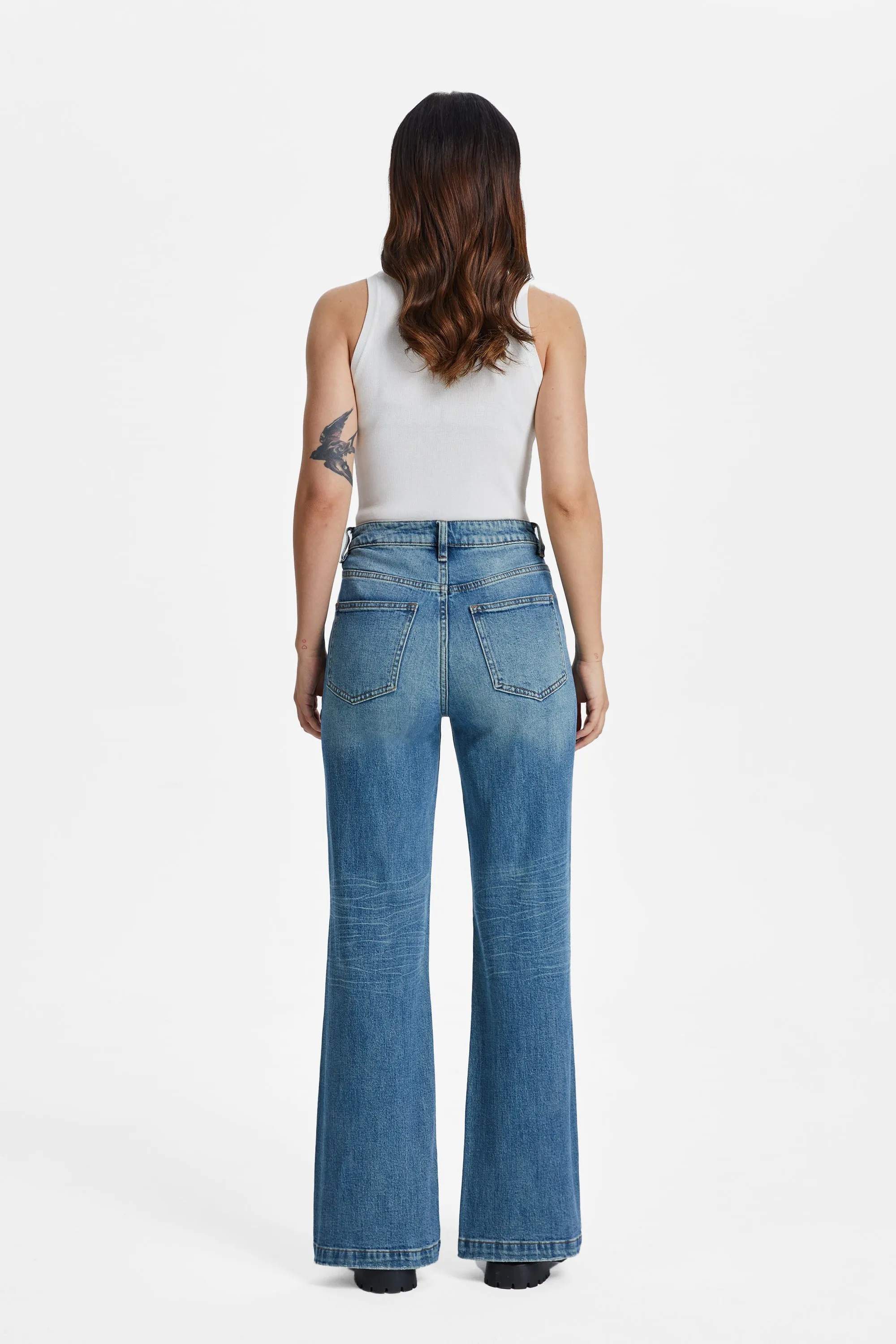 SUPER HIGH RISE WIDE LEG JEANS BYW8133 (BYHE039) RETRO