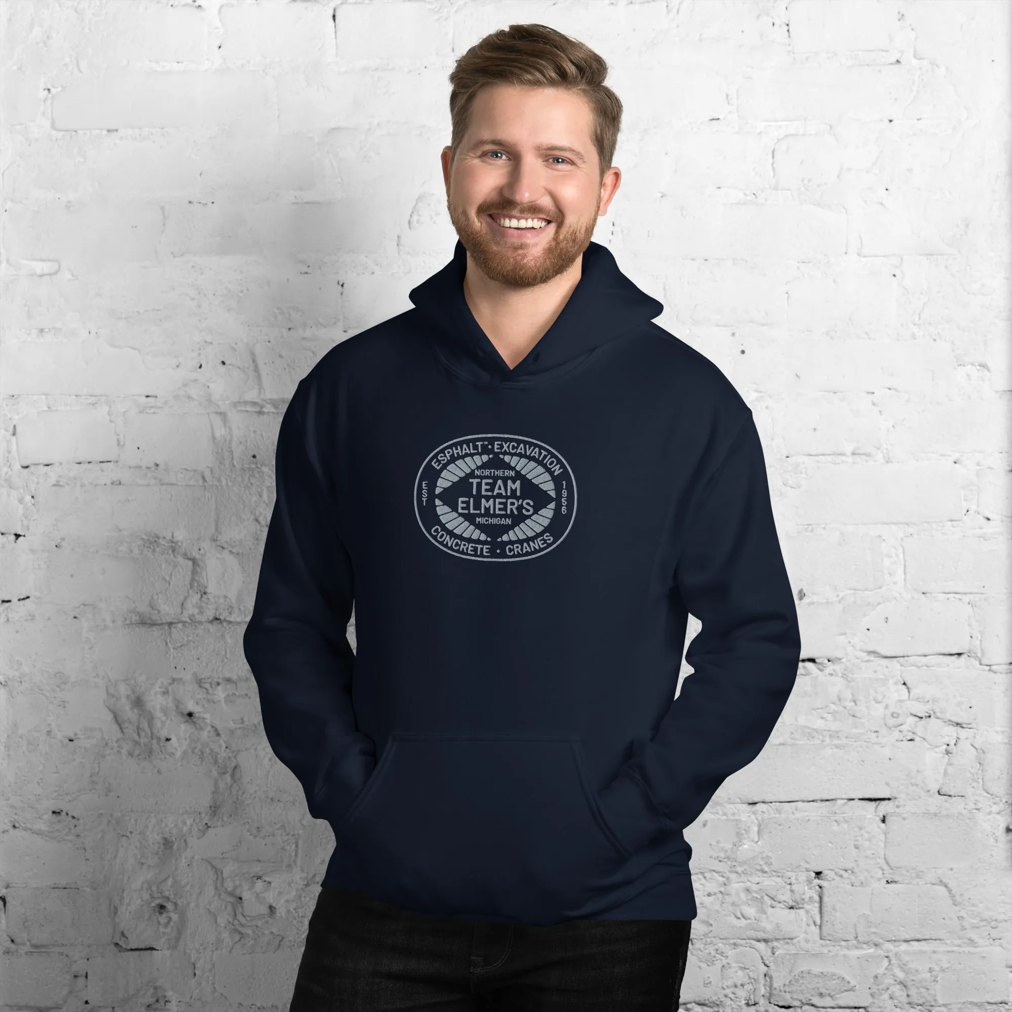 Team Elmer's Embroidered Divisions Unisex Hoodie