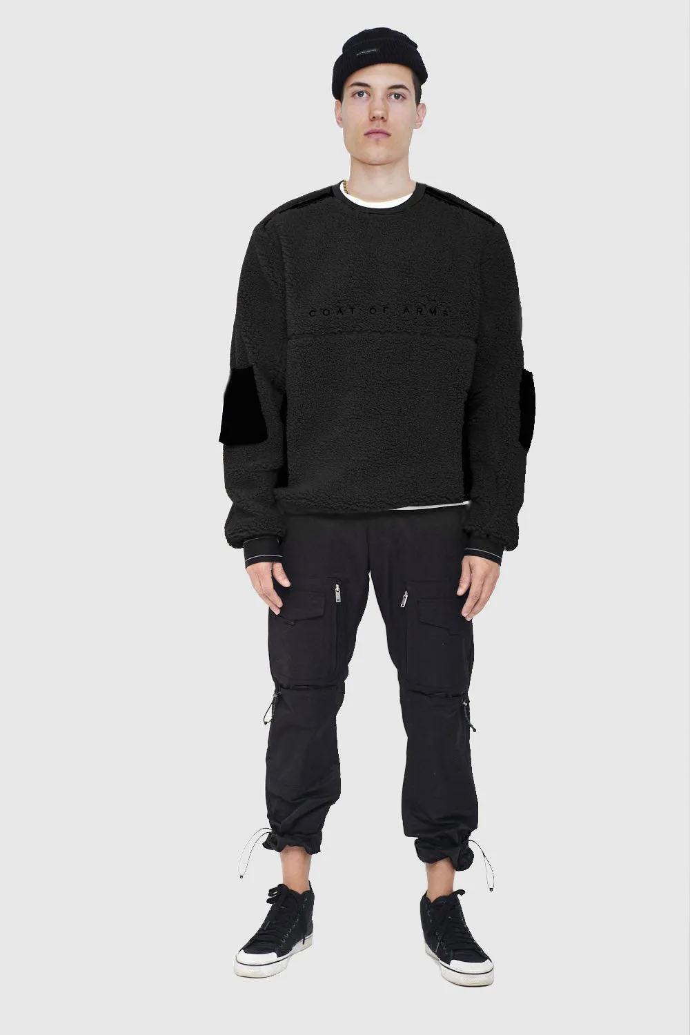 Tech Sherpa Crewneck - Black