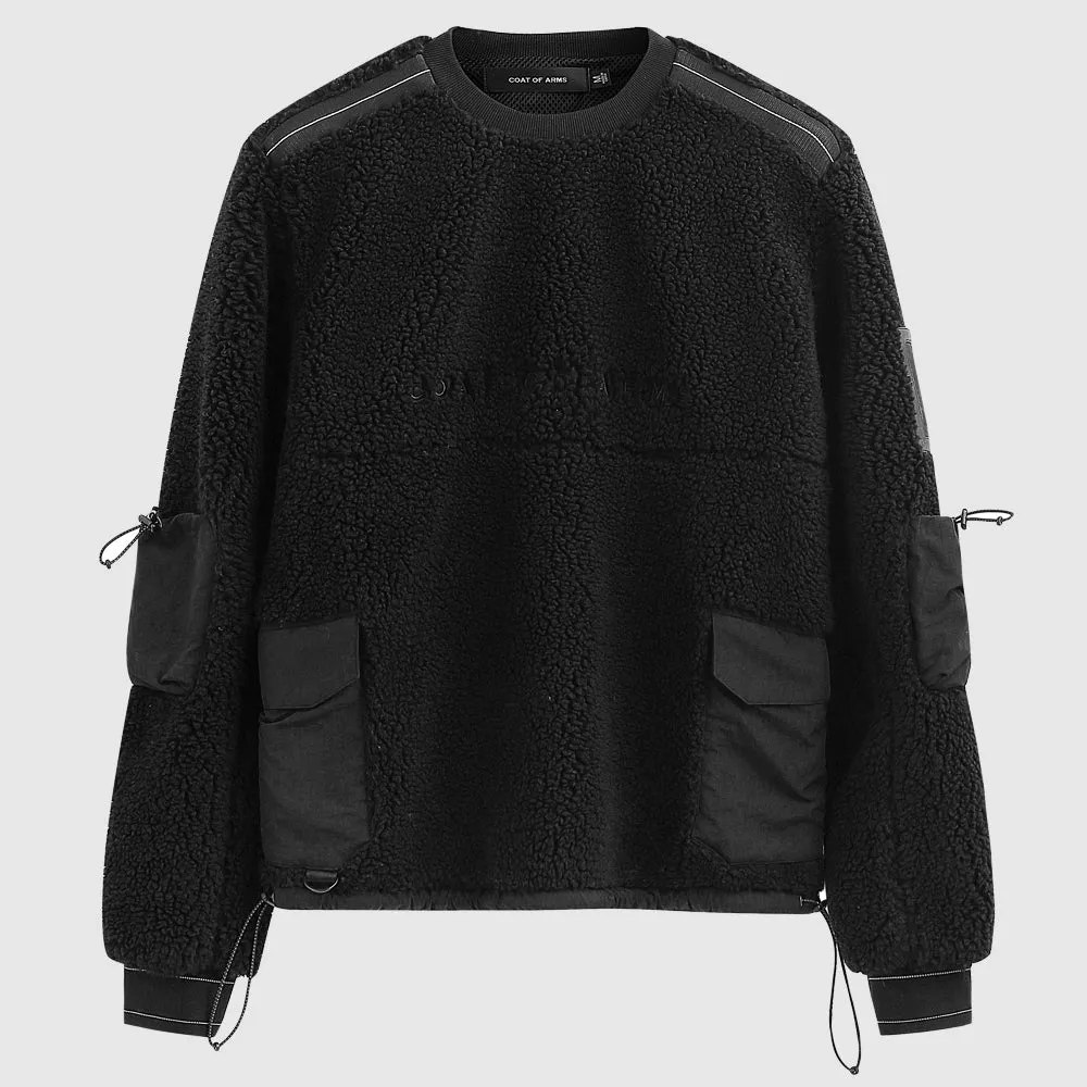 Tech Sherpa Crewneck - Black