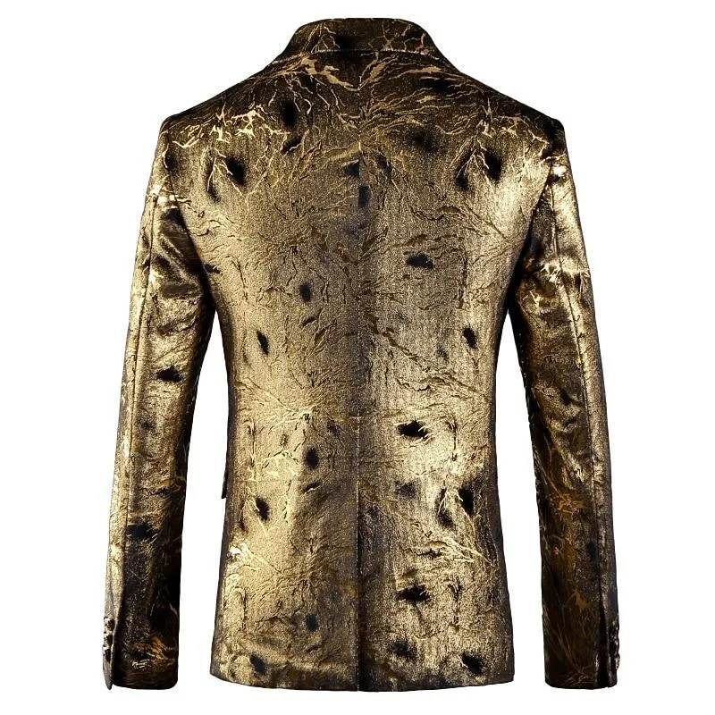 The Davide Gold Slim Fit Blazer Suit Jacket