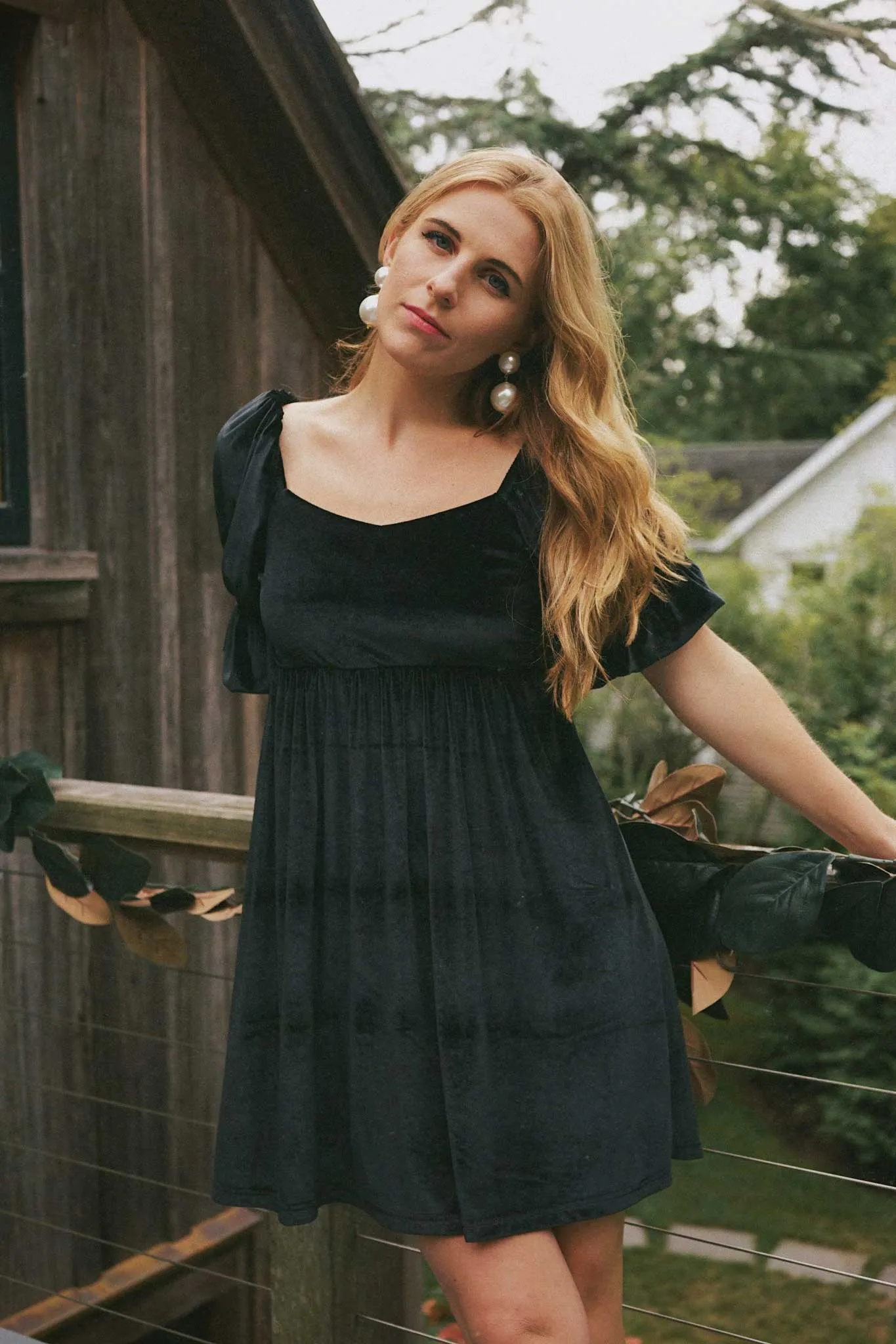 The Greta Dress - Black Velvet