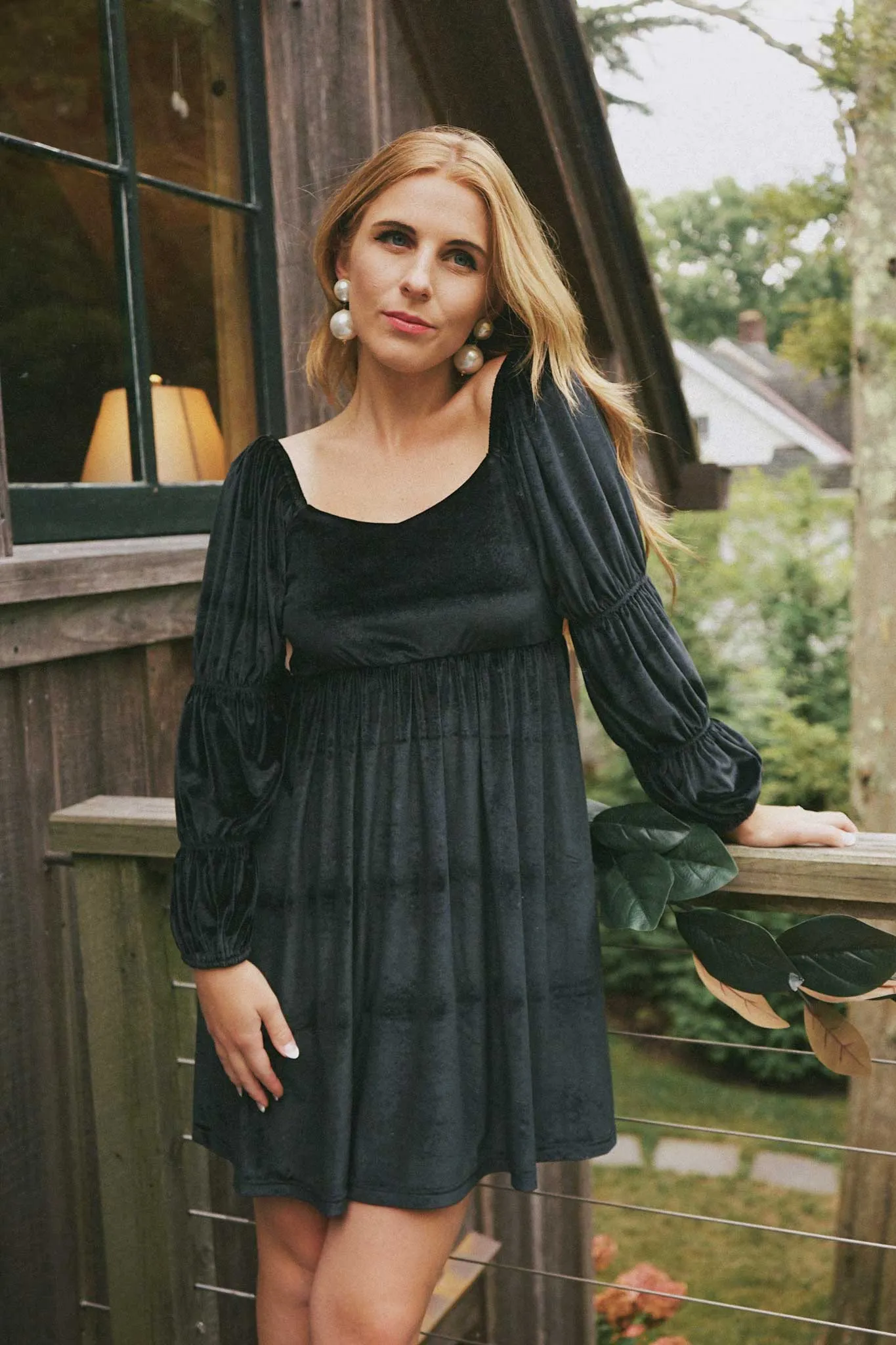 The Greta Dress - Black Velvet