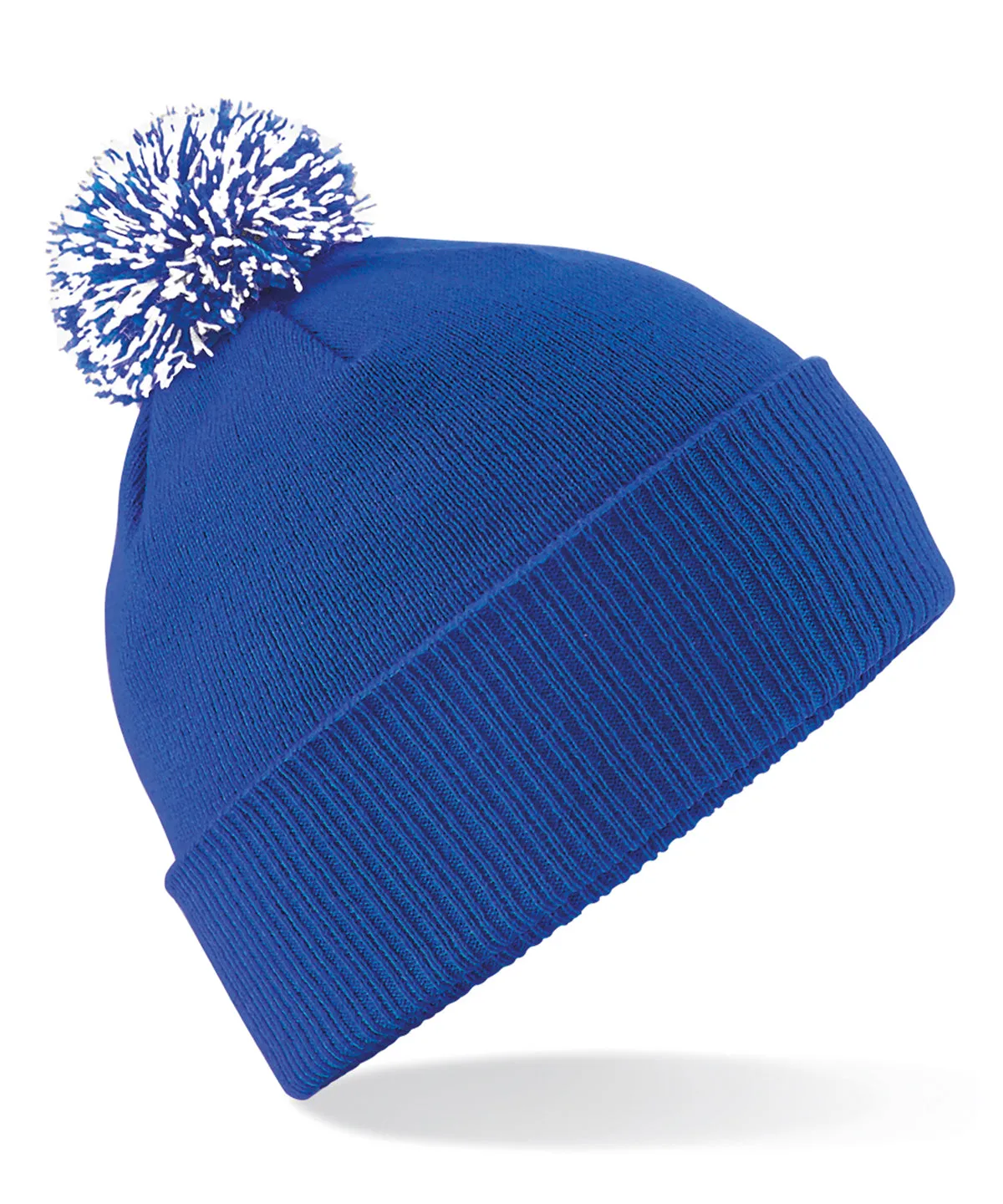 Unisex Beechfield Snowstar Rib Knit Acrylic Pom Beanie {BC450}