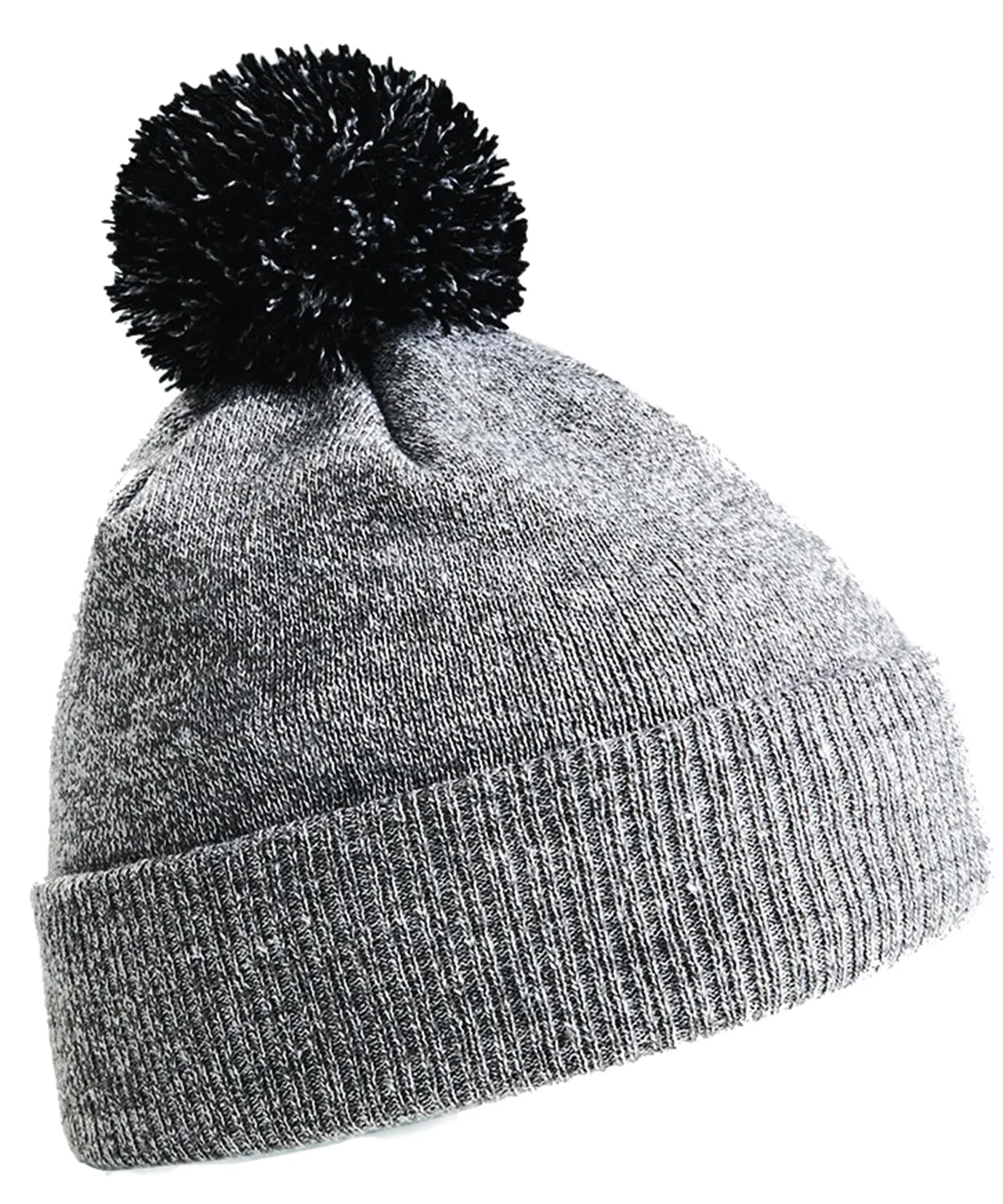 Unisex Beechfield Snowstar Rib Knit Acrylic Pom Beanie {BC450}