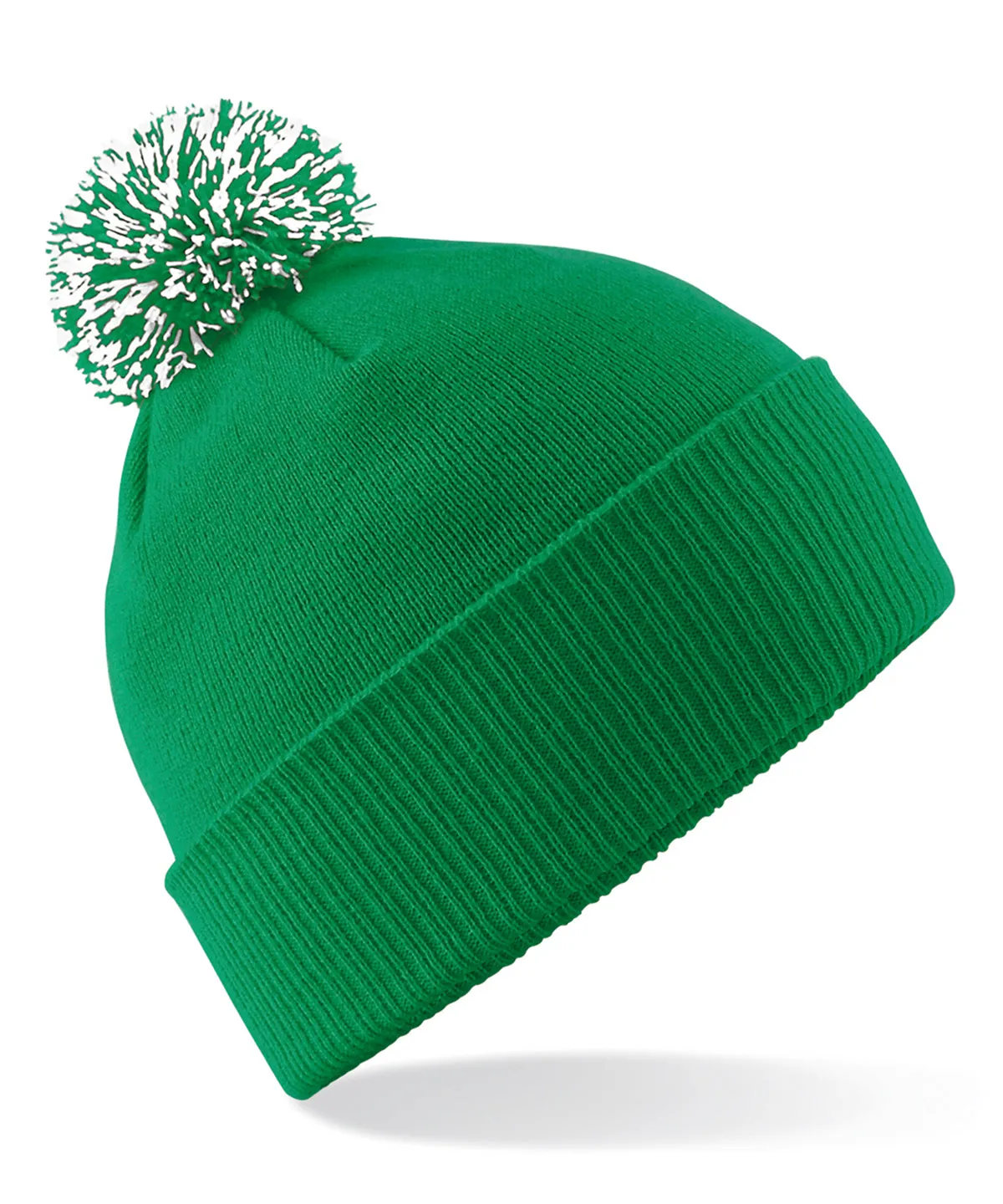 Unisex Beechfield Snowstar Rib Knit Acrylic Pom Beanie {BC450}