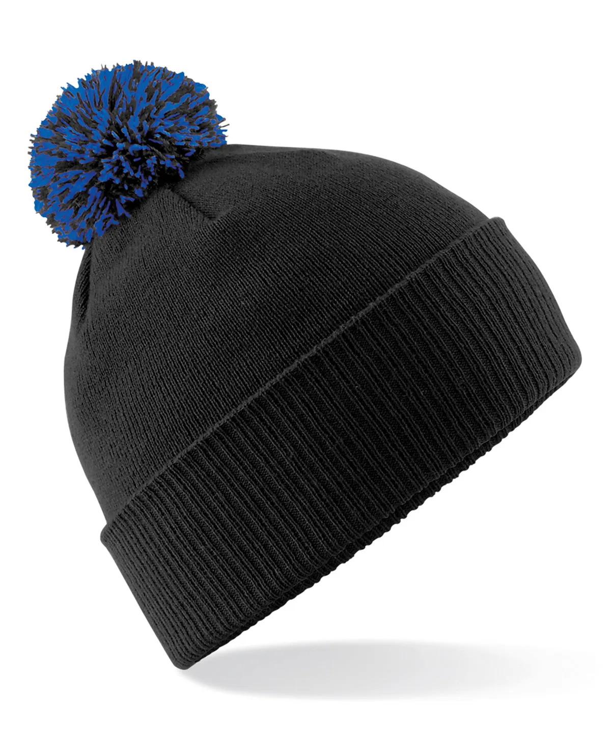 Unisex Beechfield Snowstar Rib Knit Acrylic Pom Beanie {BC450}