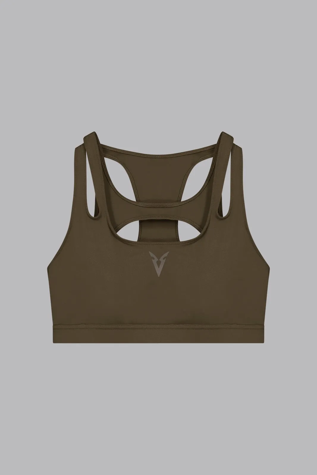 V_SCULPT® CUT OUT SPORTS BRA - Khaki