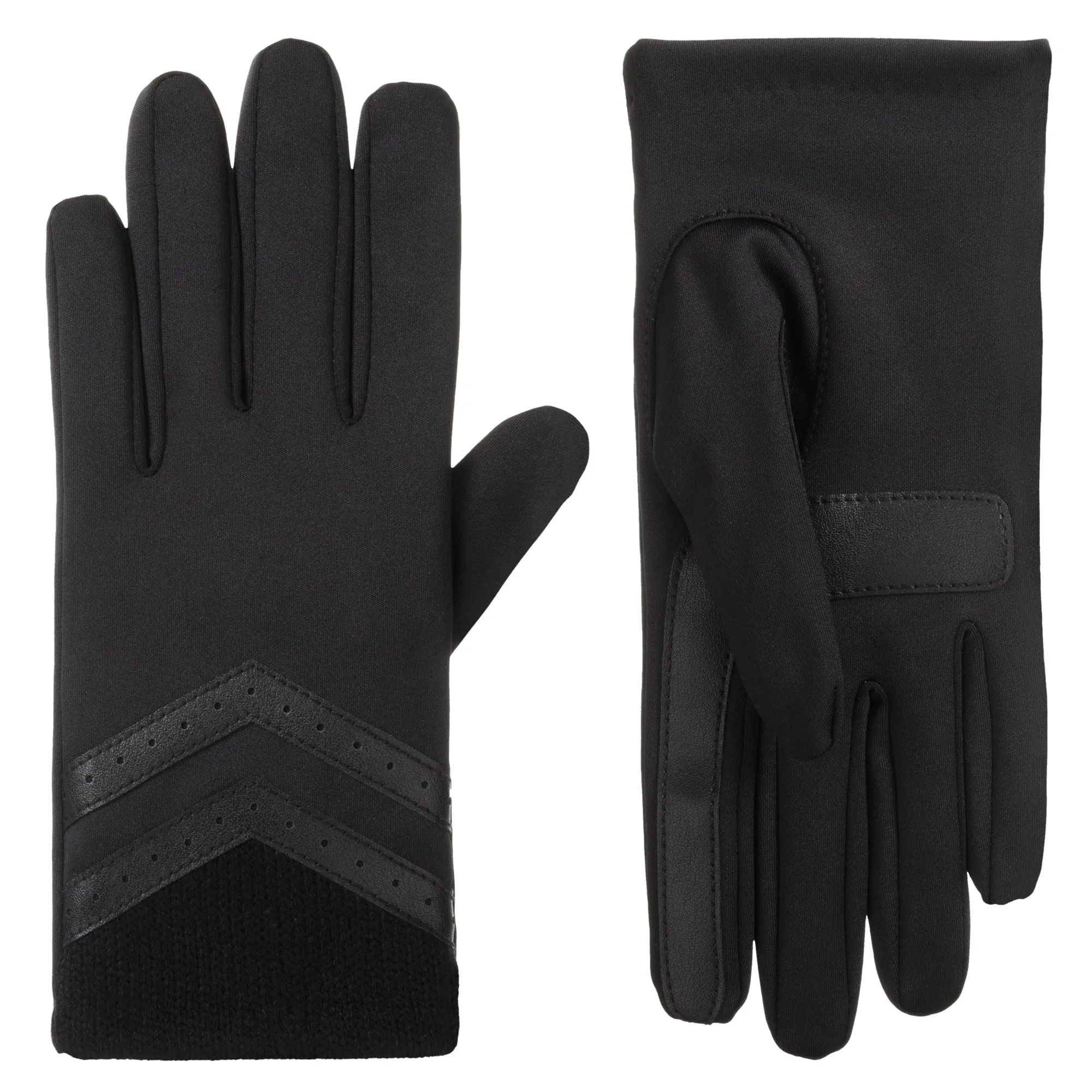 Women's Spandex Gloves with Rib Knit