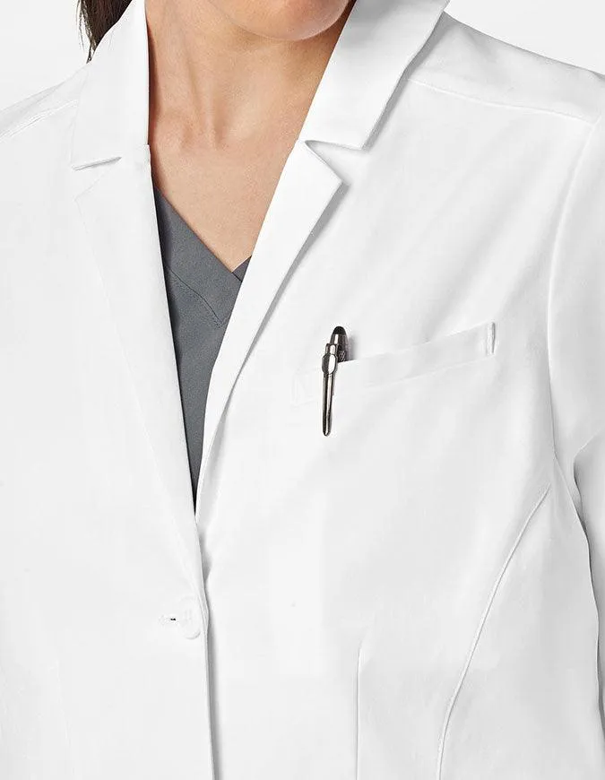 WonderWink Slate Women's Long Lab Coat White